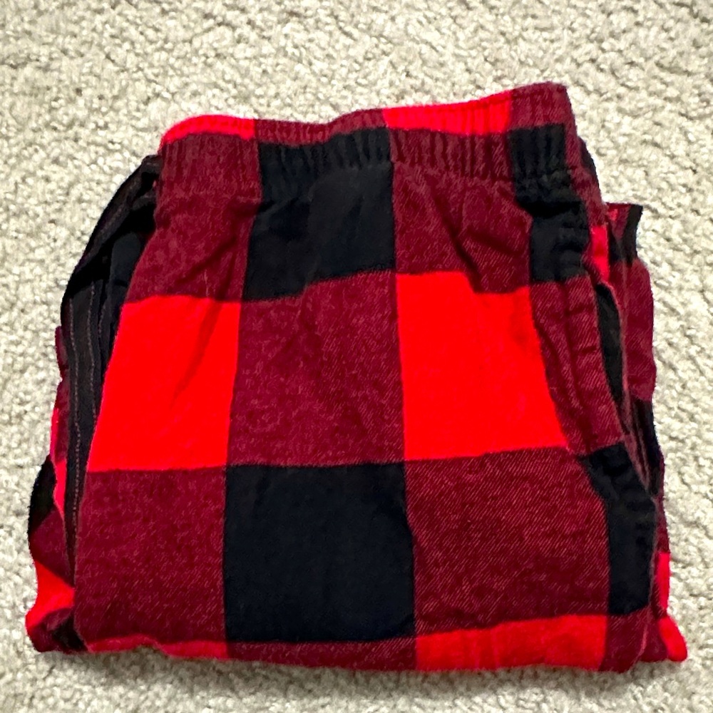 Old Navy Red and Black Plaid Joggers